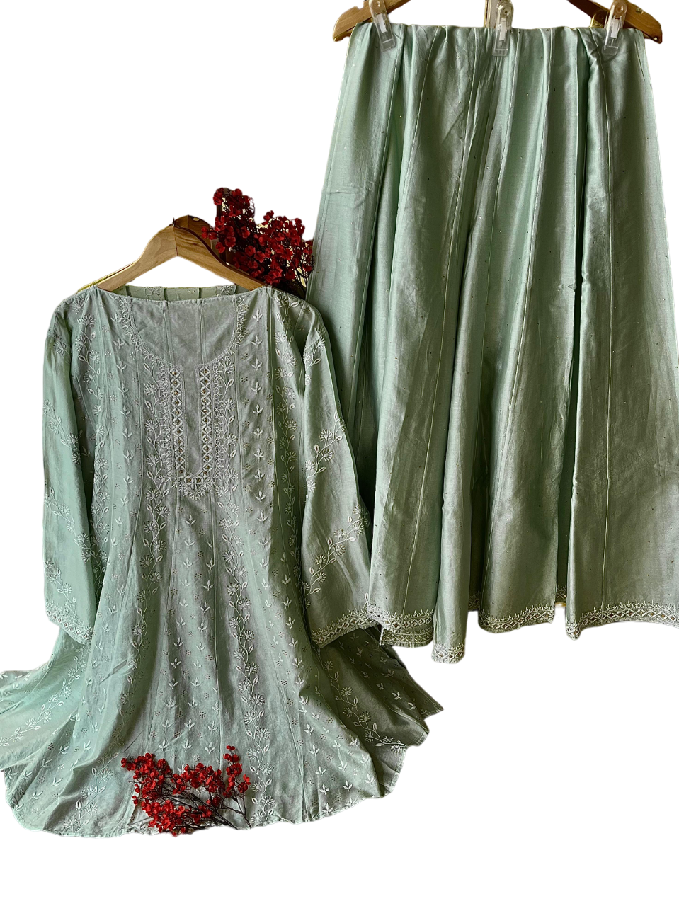 Pure Chanderi Semi Stitched Sharara Set