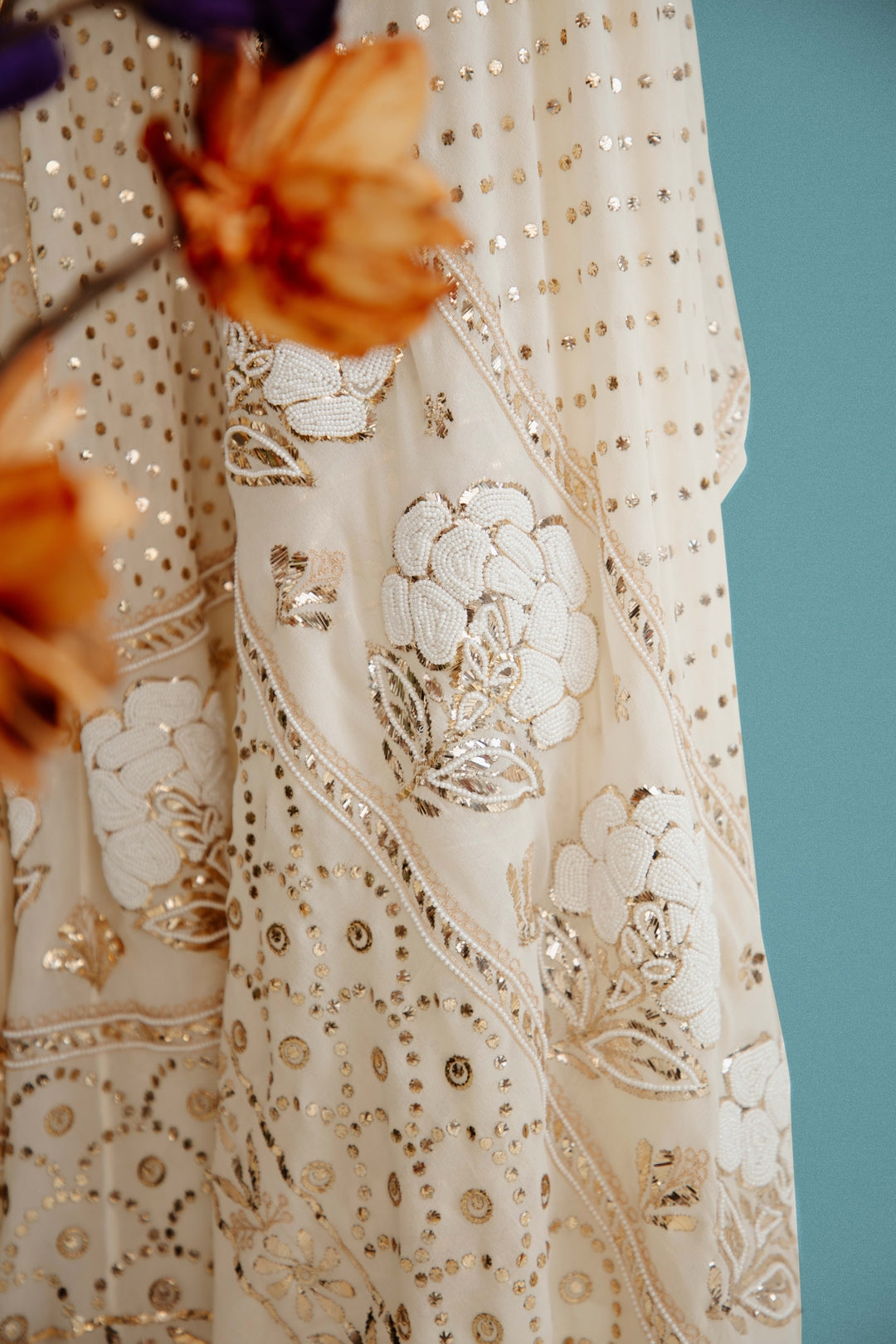 Lilly Dyeable Lehenga Pure georgette Mukaish And Thread Work