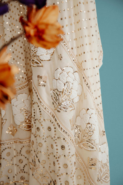 Lilly Dyeable Lehenga Pure georgette Mukaish And Thread Work