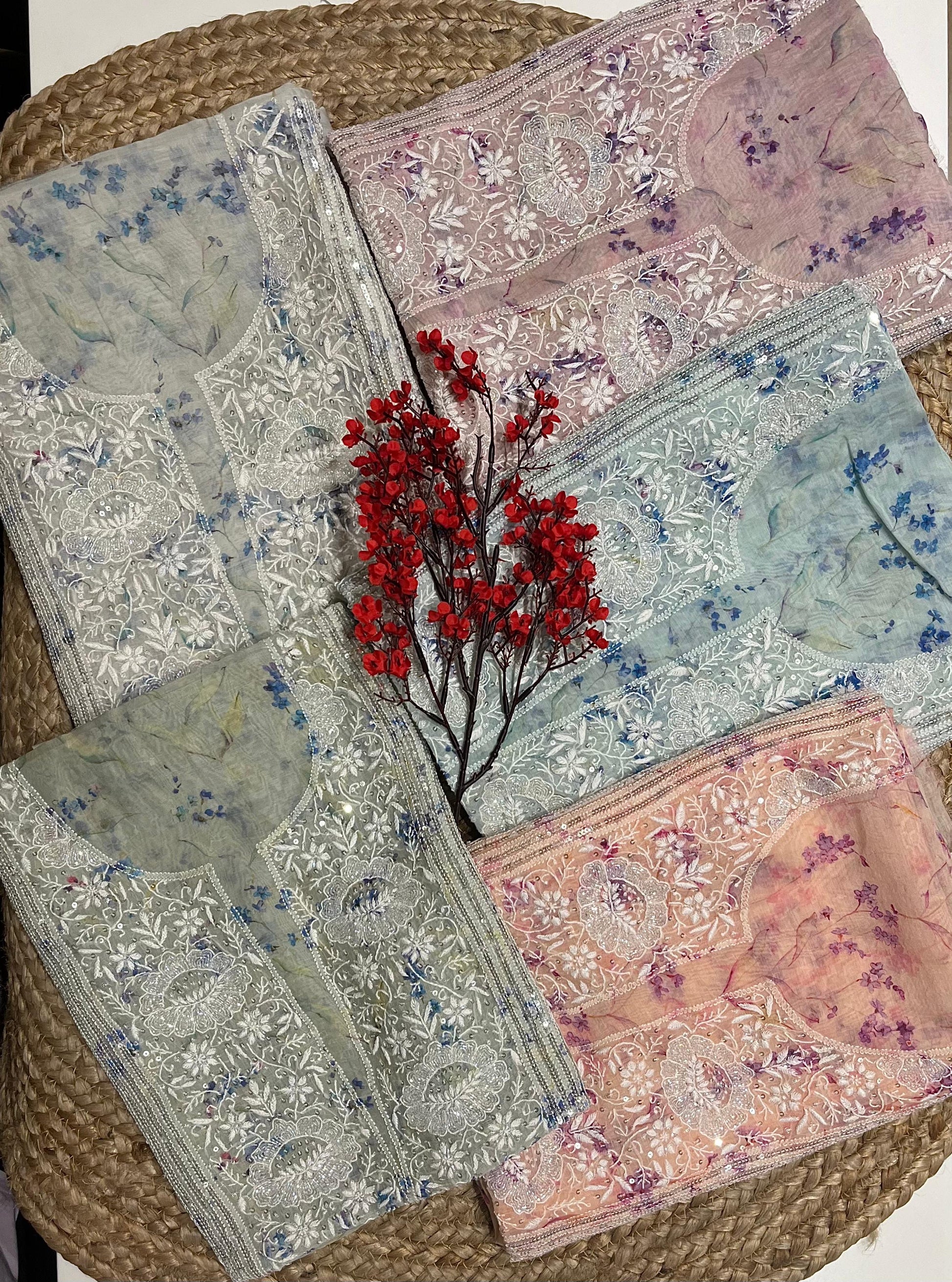 Printed Mul Chanderi Kurta