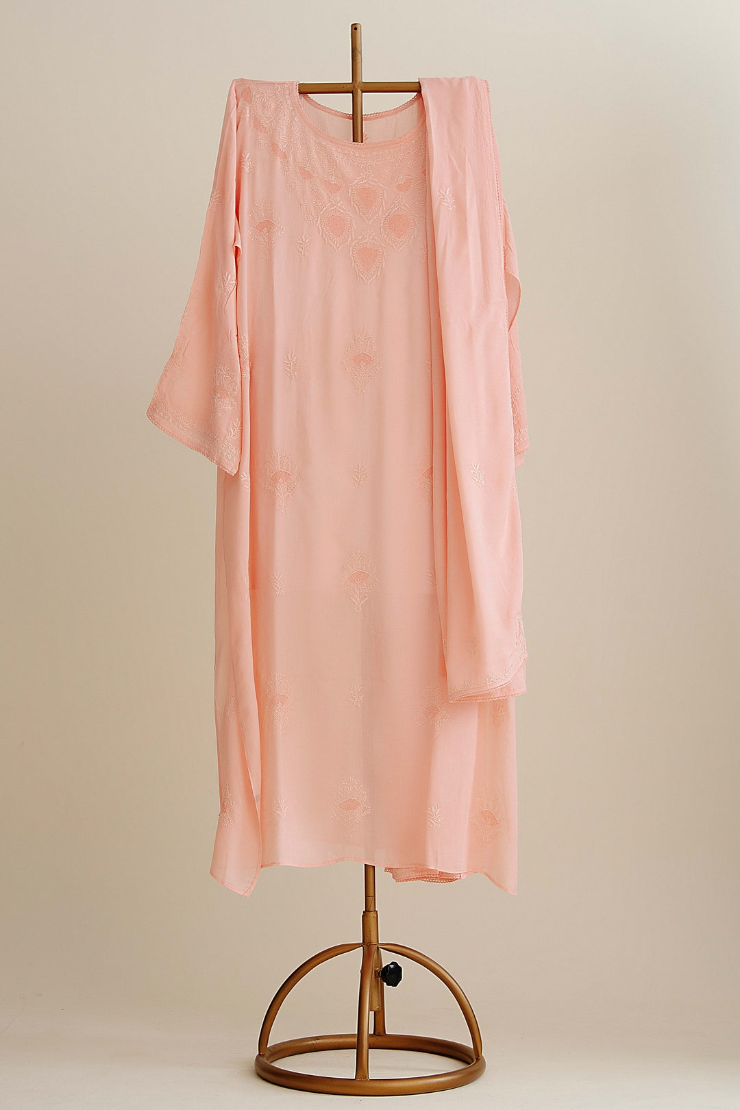 Pure Modal Cotton Suit With Thread Work