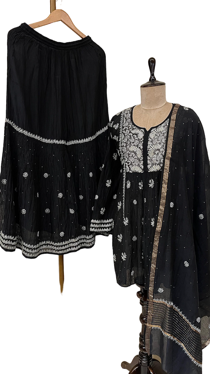 Pure Mul Chanderi Garara Set