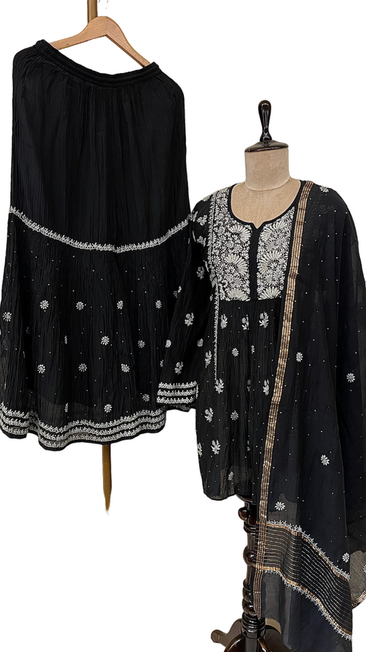 Pure Mul Chanderi Garara Set