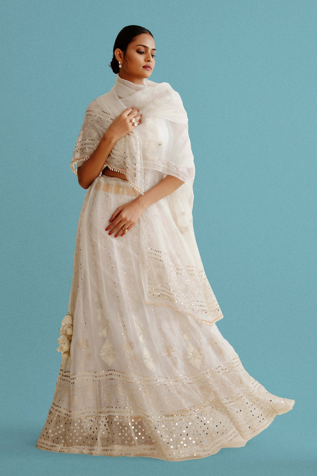 Rose Pure Organza Lehenga Set