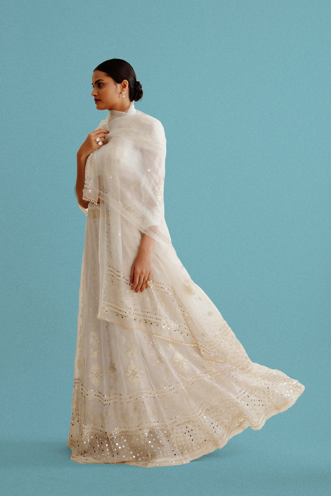 Rose Pure Organza Lehenga Set