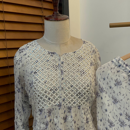 Pure chiffon Gharara set