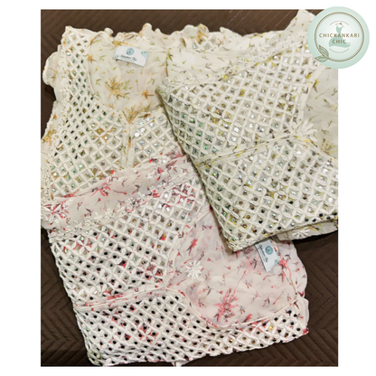 Pure chiffon Gharara set