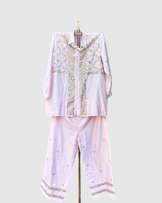 Chanderi Silk Co-ord Set Semi Stitch  Dyeable in Any Colour