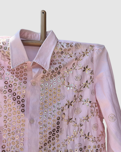 Chanderi Silk Co-ord Set Semi Stitch  Dyeable in Any Colour